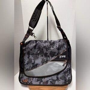 Looptworks Noll Messenger Bag Camo Orange Upcycled Waterproof Made in USA